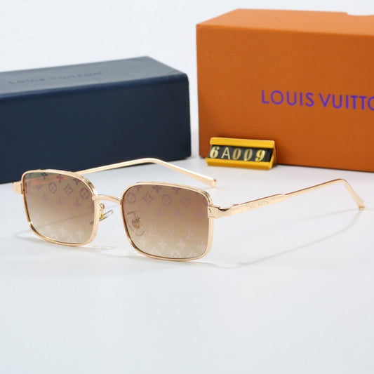 Metal Narrow Square Sunglasses 6A009