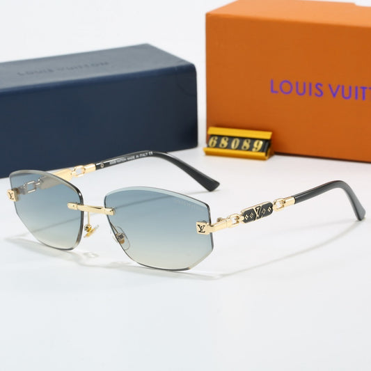 Rimless Polygon Sunglasses with Monogram Details 68089