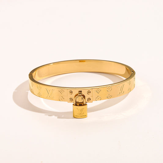 Lock Pendant Monogram Bracelet
