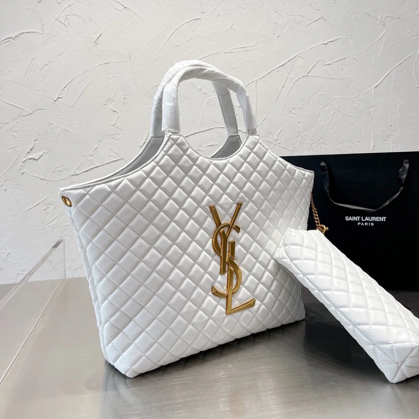Gaby Quilted Textured Shopping Bag