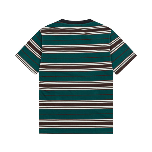 New contrasting striped embroidered T-shirt