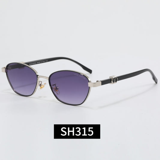 Thin Metal Frame Geometric Sunglasses SH315