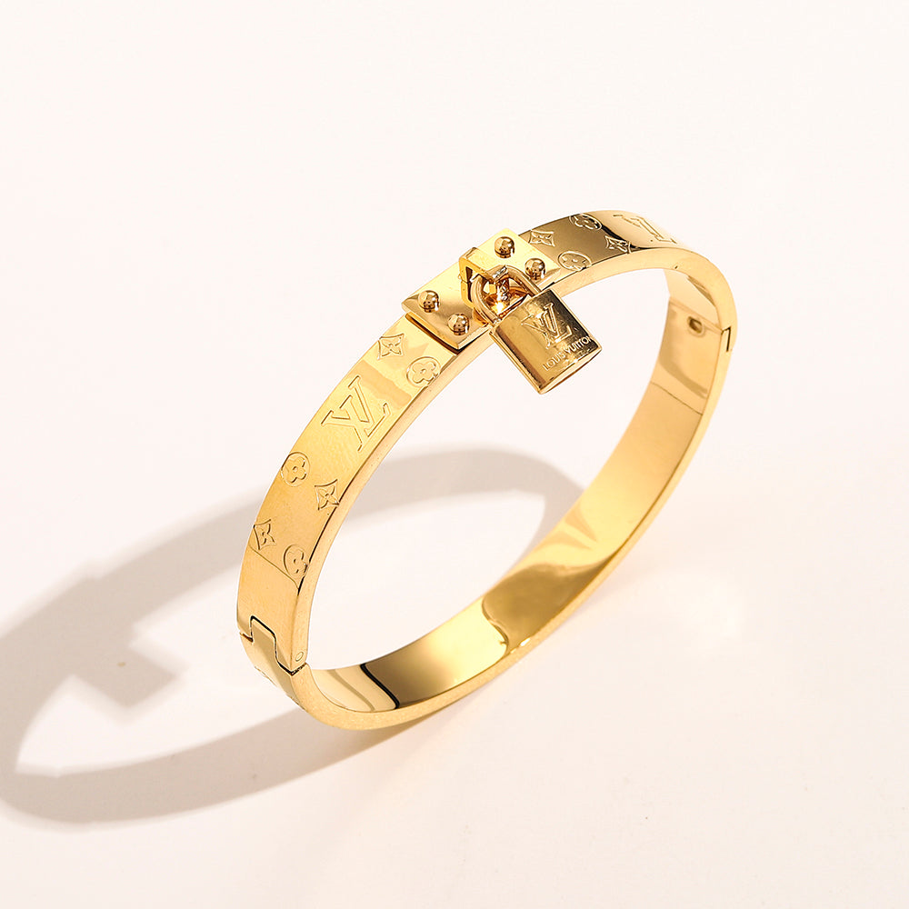 Lock Pendant Monogram Bracelet