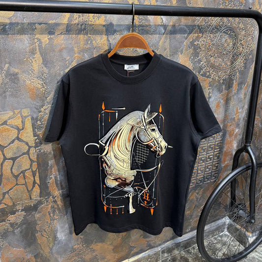 Personalized Horse Print Short Sleeve T-Shirt