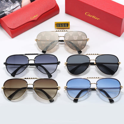 Fashion metal frame universal sunglasses