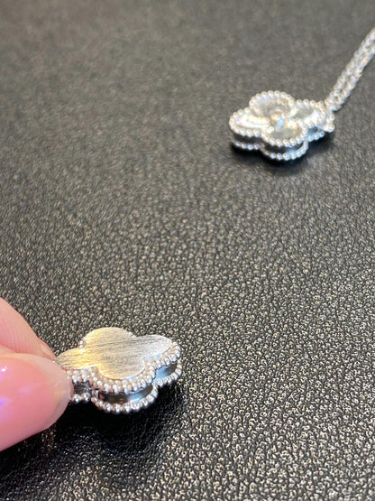 Guilloche Four-leaf Clover Necklace