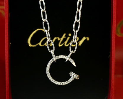 Nail Rhinestone Necklace