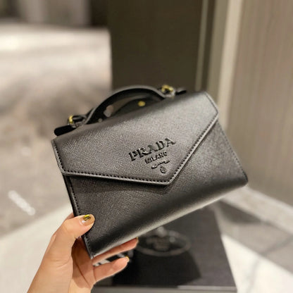 Monochrome Saffiano Messenger Bag