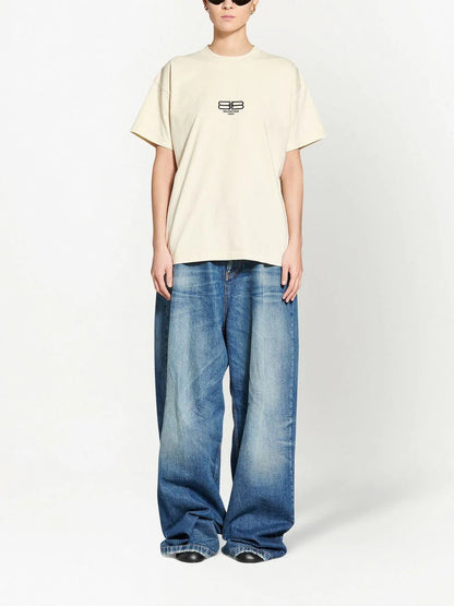 0528 logo embroidered cotton T-shirt