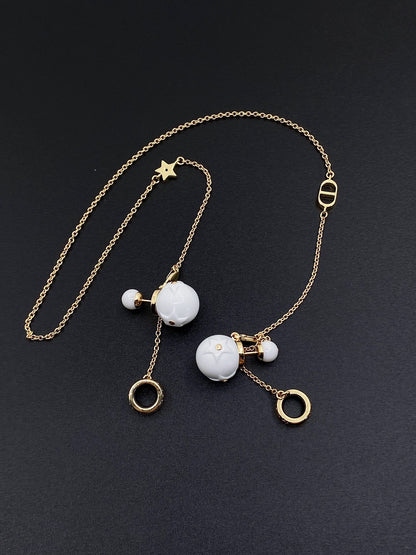 2022 New cd Earphone Earrings Necklace