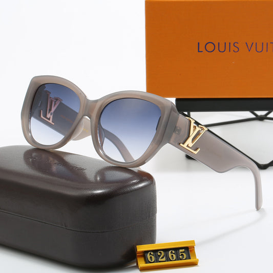 Elegant Butterfly Bold Frame Sunglasses with Letter Detail (Model 6265)