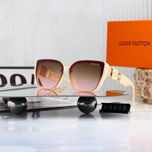 Vintage Metal Decorated Narrow Frame Sunglasses 68805