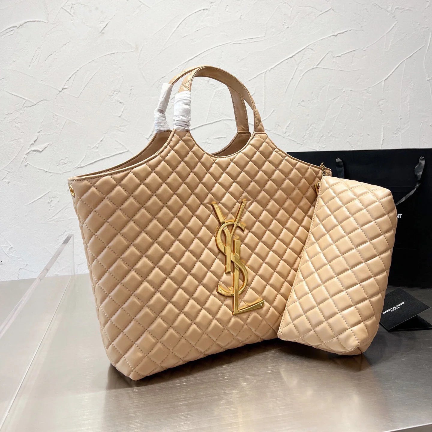 Gaby Quilted Textured Shopping Bag