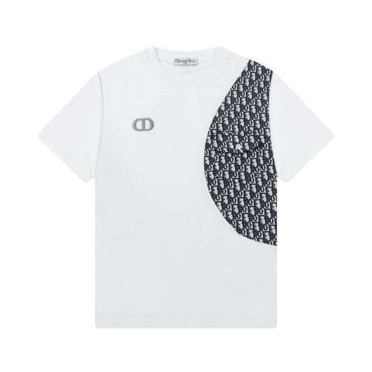 2025ss embroidered splicing t-shirt