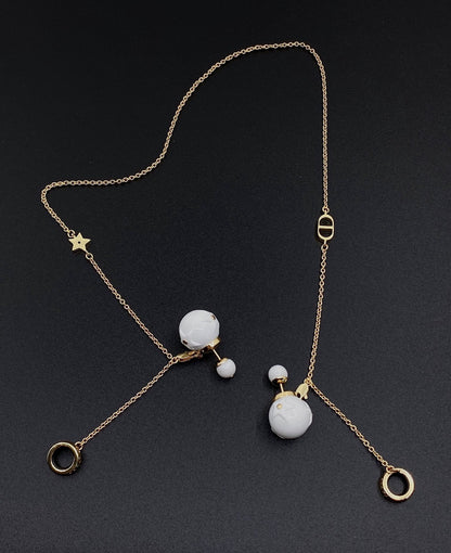 2022 New cd Earphone Earrings Necklace
