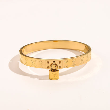 Lock Pendant Monogram Bracelet
