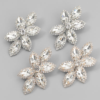 Sparkling Diamond Leaf Dinner Party Earrings