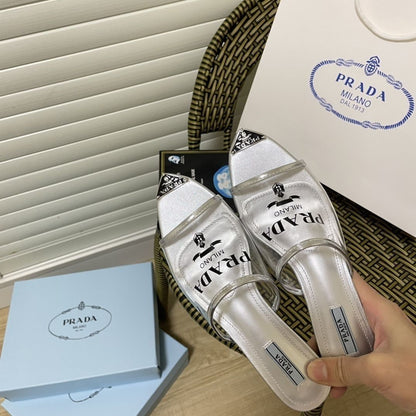 Triangle Logo Transparent Flat Slippers