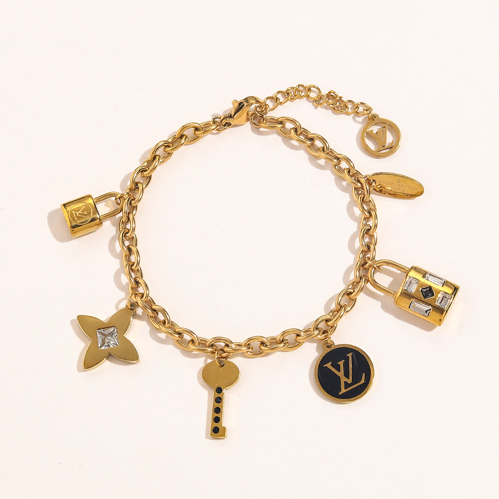 Key Lock Adjustable Bracelet