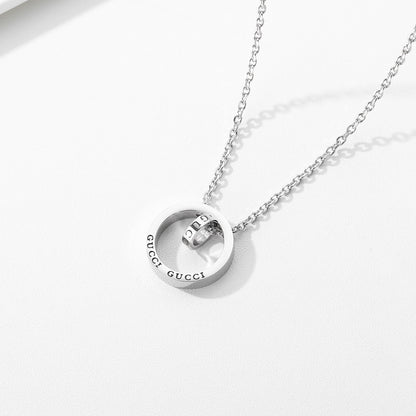 Creative Double Ring Necklace