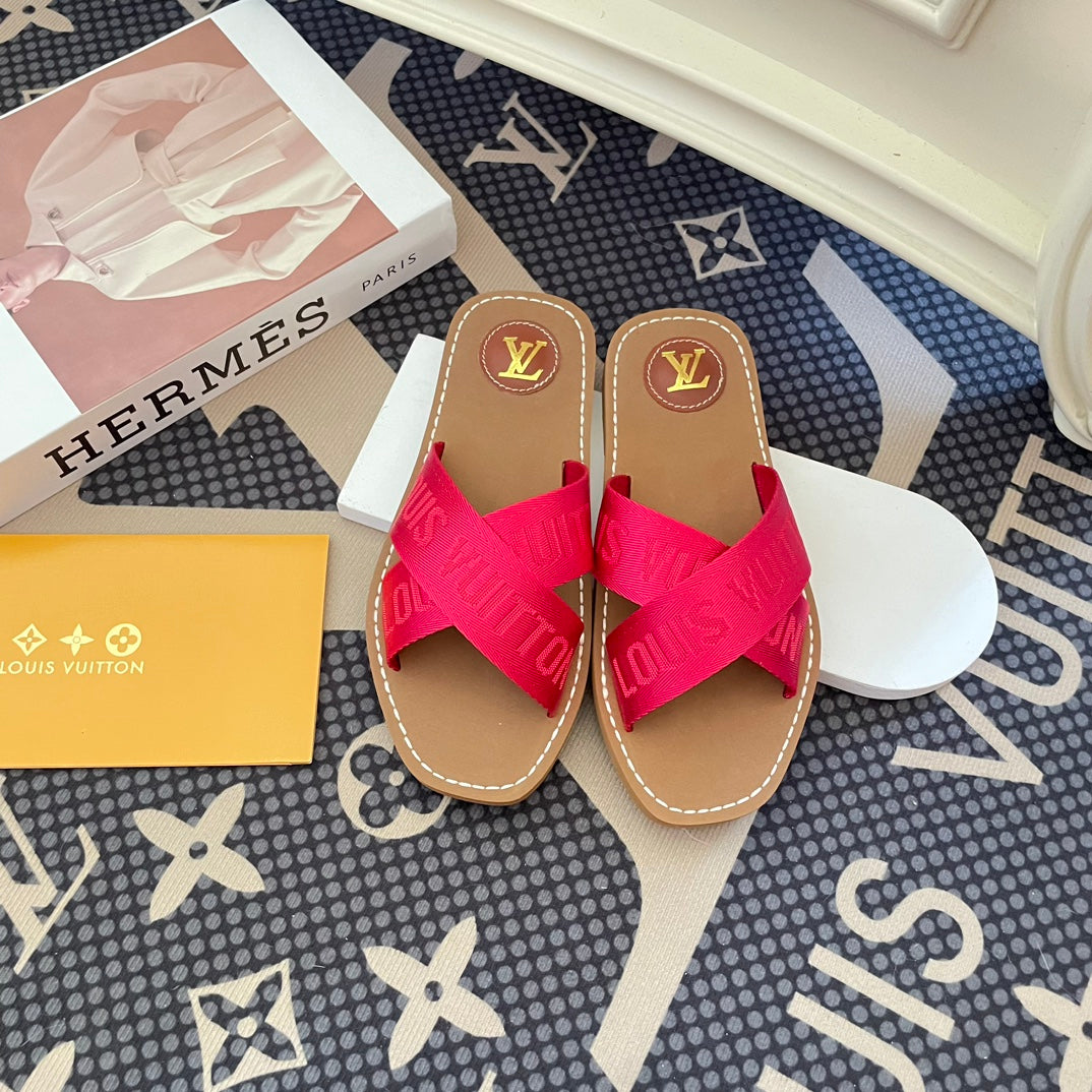 New Cross Strap Slippers Sandals