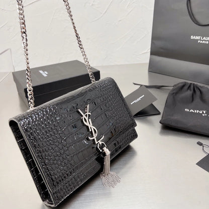 Kate Crocodile Chain Fringe Bag