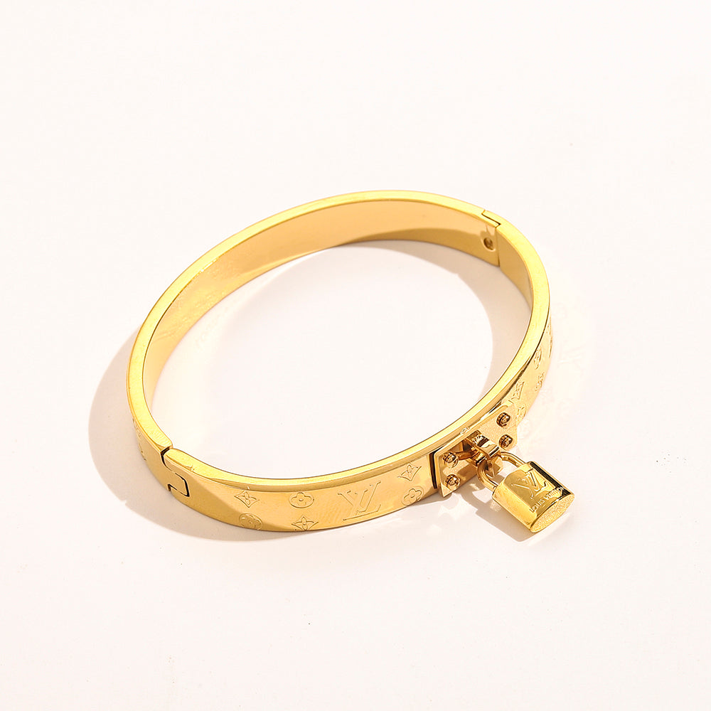 Lock Pendant Monogram Bracelet