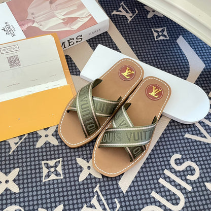 New Cross Strap Slippers Sandals