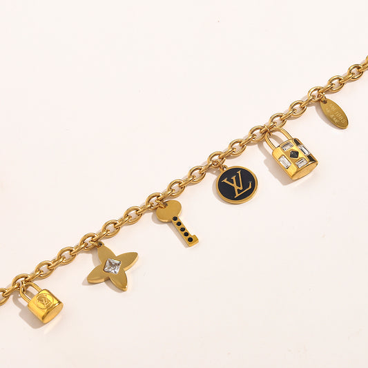 Key Lock Adjustable Bracelet