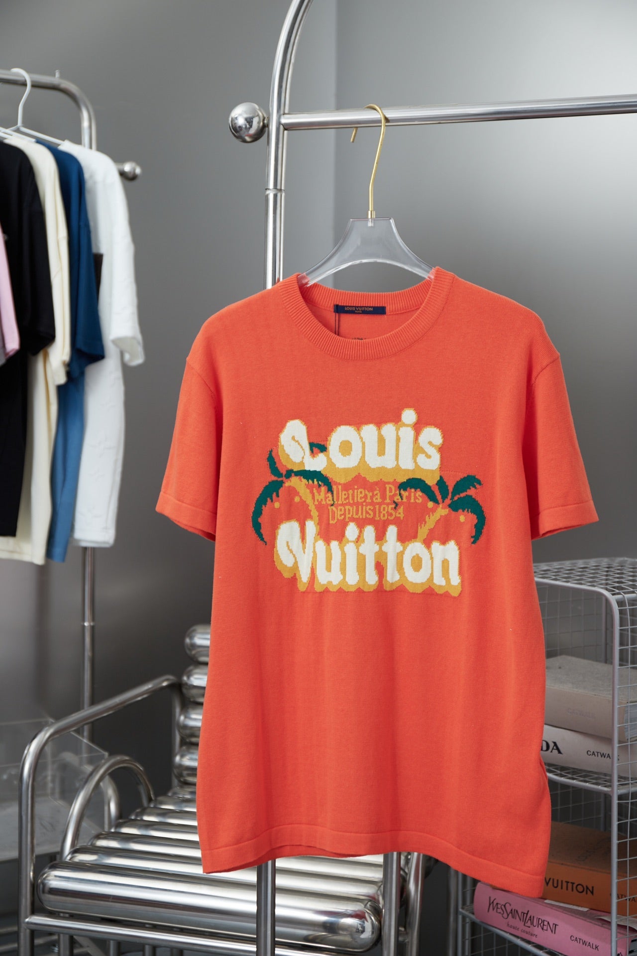 Coconut tree knitwear t-shirt