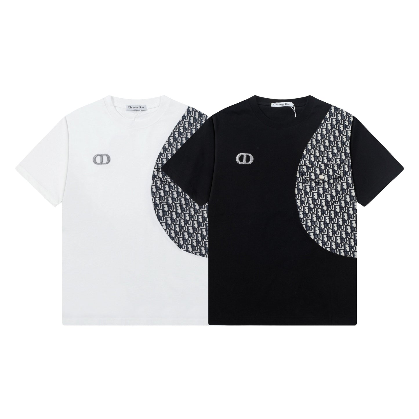2025ss embroidered splicing t-shirt