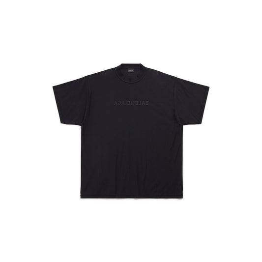 Mirror T-Shirt Oversized in black vintage jersey